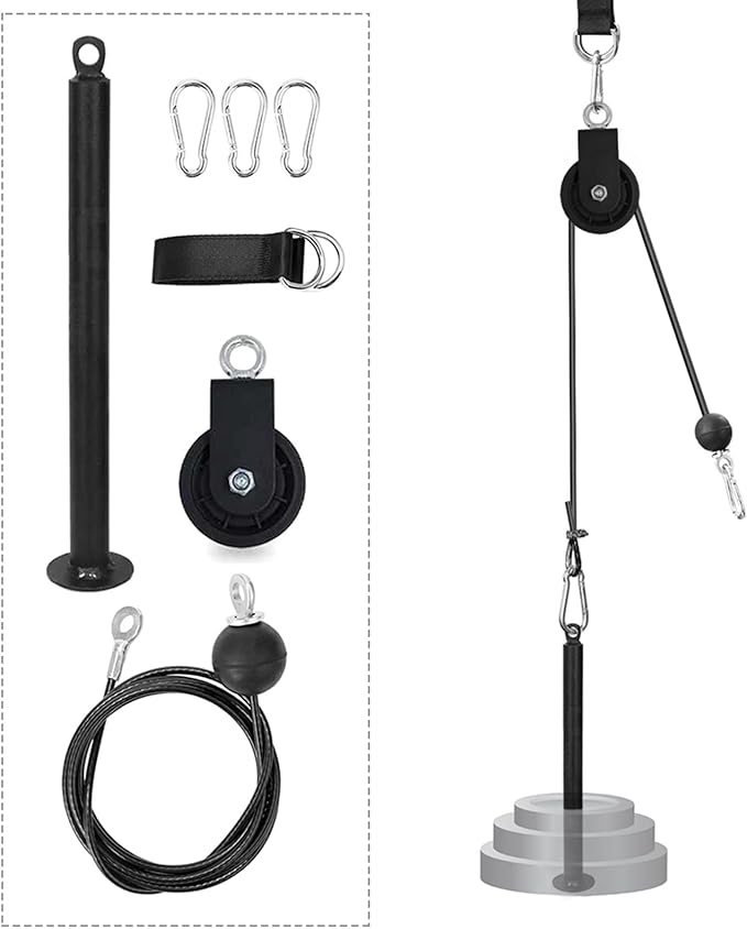 ZJchao Pulley System Gym, Fitness Pulley Cable System Cable Pulley System Gym Pulley System for Home Gym Cable Pulley System Home Gym for Gym Equipment, Ladder Lift, DIY Home Projects
