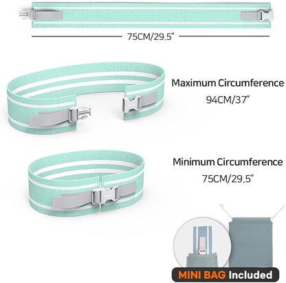 Adjustable Booty Band, Fabric Resistance Bands with Buckle, All-in-One, Non-Slip Bands for Women and Men, Hip Loops for Leg Squat Butt Glutes - Multicolour