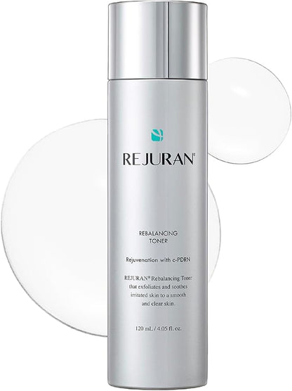 REJURAN® Rebalancing Toner, c-PDRN® – Salmon DNA Hydrating & Soothing Facial Toner for Skin Texture, Pore Care & Barrier Support with Salmon DNA. Korean Skin Care (4.05 fl oz)