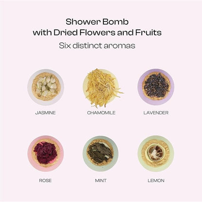 Bath Bombs for Women, Gift Set of 6 Fizzies Luxury Large Size with Real Flowers and Natural Organic Essential Oil, Self Care Gifts for Women, Mon, Daughter, Girlfriend, Kids,Pack of 6 (Multiple)