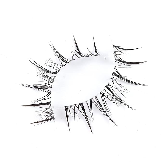 Manga Lashes Natural Look Clear Band Eyelashes,Japanese Anime Lashes 5 Pack,Cat Eyes