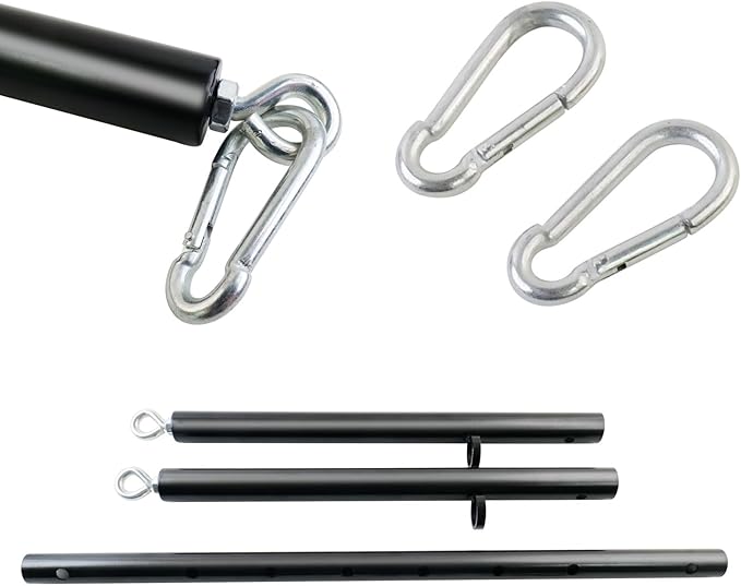 Spreader Bar Heavy Duty Stainless Steel Expandable Black Stainless Steel Bar, Yoga Training Fitness Gear, Workout Bar,Home Sports Gym Kit