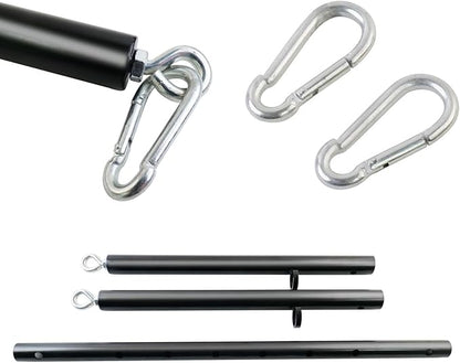 Spreader Bar Heavy Duty Stainless Steel Expandable Black Stainless Steel Bar, Yoga Training Fitness Gear, Workout Bar,Home Sports Gym Kit