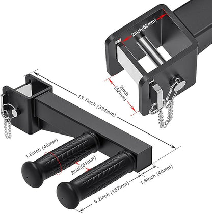Dip Bar Attachment for Power Rack, Non-Slip Wide & Narrow Grip Handles, 500 lbs Capacity, Squat Rack Attachment for Dips, Inverted Rows, Push-Ups