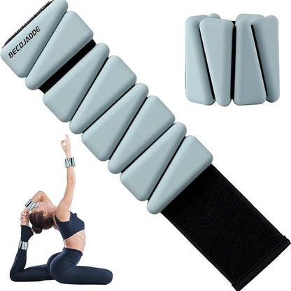 Ankle Weights Set of 2 (1 lb/2 lb/3 lb Each) Adjustable Wrist Weights for Women Men Wearable Arm Leg Weight for Pilates, Running, Walking, Workout, Yoga
