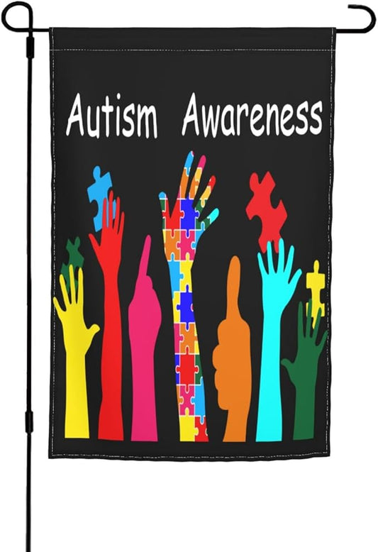 Autism Awareness Garden Flag Outdoor 12 X 18 Inch Gifts Floral Mini Yard House Flags Double-Sided Farmhouse Sign For Home Garden Decoration