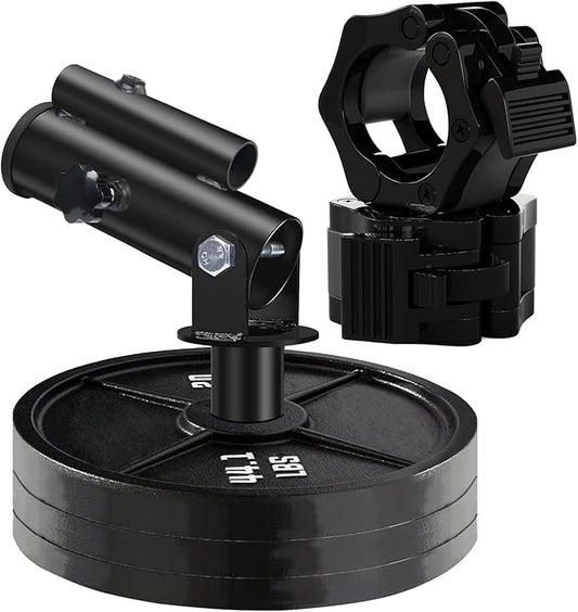 T Bar Row Landmine Attachment for 1" 2" Olympic Barbell Bars, 360° Swivel Landmine Base for Back or Full-Body Workout Home Gym Equipment