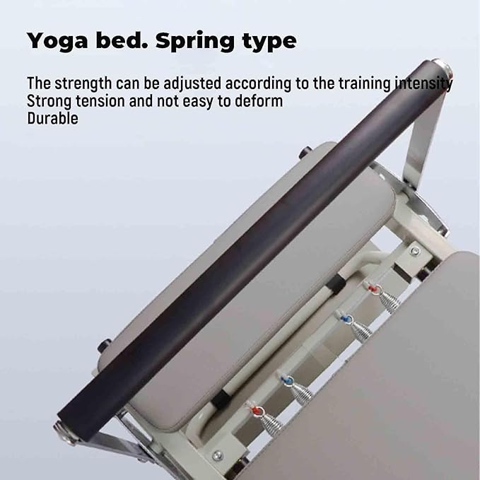 Pilates Reformer Machine for Home, Multifunctional Foldable Exercise Equipment, for Home Gym Workout, Dual Resistance - Springs and Latex Elastic Rope,Black