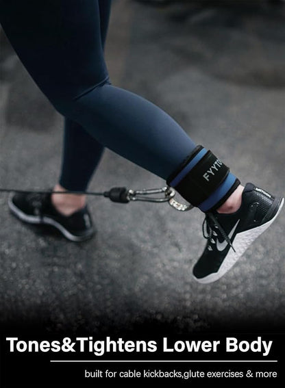 Ankle Strap(Pair) for Cable Machine, Ankle Cuff for Kickbacks, Leg Extensions, Lower Body Exercises, Glute Workouts, Booty Hip Abductors Exercise, for Home & Gym