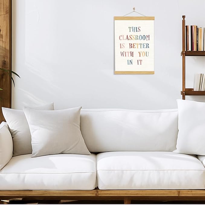 YGSDZY This Classroom Is Better With You In It, Boho Classroom Decor, Wood Poster Hanger, School Psychology, Mental Health Posters, Homeschool Poster, Homeschool Decor