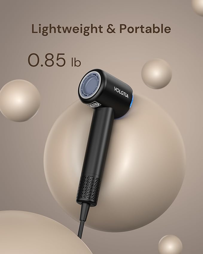Hair Dryer with Diffuser for Curly Hair, Blow Dryer, 110000 RPM Professional High Speed Hairdryer with Negative Ions, 1400W Blow Dryer with 6.5 Ft Cord Fast Drying for Women Men