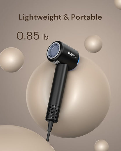 Hair Dryer with Diffuser for Curly Hair, Blow Dryer, 110000 RPM Professional High Speed Hairdryer with Negative Ions, 1400W Blow Dryer with 6.5 Ft Cord Fast Drying for Women Men
