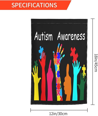 Autism Awareness Garden Flag Outdoor 12 X 18 Inch Gifts Floral Mini Yard House Flags Double-Sided Farmhouse Sign For Home Garden Decoration