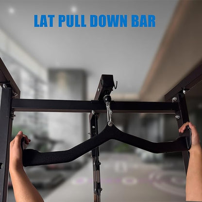 LAT Pulldown Attachments, LAT Bar Cable Machine Attachment,T-bar V-bar, LAT Pull Down Bars, Back Tricep Bar Strength Training Handle for Home Gym Fitness