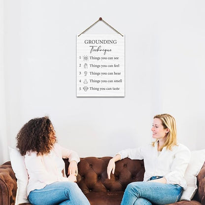 Mental Health Therapy Office Wooden Hanging Wall Decor Positive Energy Wood Sign Positive Affirmations Wood Wall Decor Office School Classroom Nursery Homes chool Decor Therapist Gifts 8''X10'' (DH83)