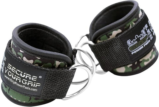 Ankle Straps for Cable Machines Double D-Ring Gym Adjustable Neoprene Premium Cuffs to Enhance Legs Abs & Glutes Kickbacks Workouts Leg Curls Extensions Booty Hip Abductors Exercise for Men & Women