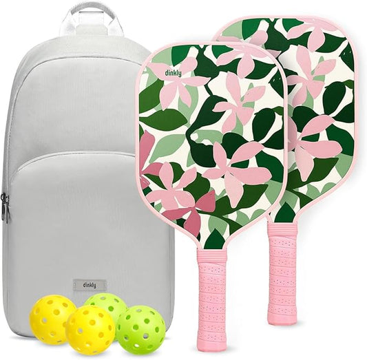 Pickleball Paddles Set of 2/4- USAPA Approved Graphite/Fiberglass Pickleball Racket, 2 Pickleball Rackets, 4 Balls and 1 Portable Carry Bag, Aesthetic Pickle Ball Set for Men Women Beginners