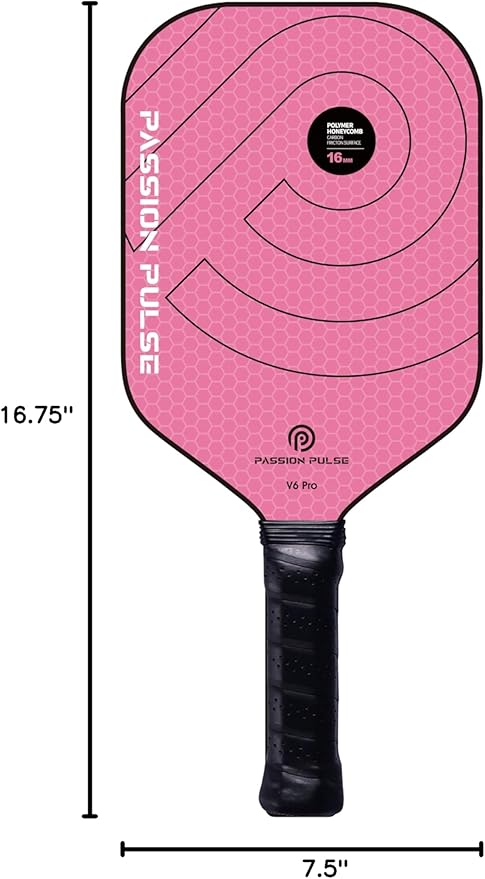 Pickleball Paddles 2025,Raw Carbon Fiber Surface（CFS） 16mm T700 High Grit & Spin, Pro Pickle Ball Paddles Designed for Ultimate Spin & Consistency