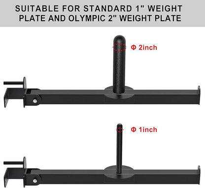 Belt Squat Attachment for 2" x 2" or 3" x 3" Power Rack with 5/8" or 1" Holes, Landmine Belt Squat Machine, Compatible with 1" & 2" Weight Plates, Home Gym Squat Rack Accessories
