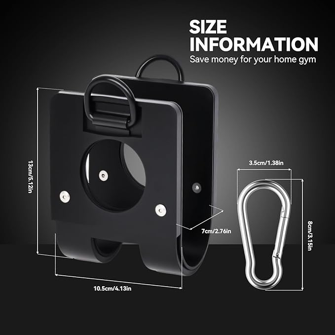 Home Gym Clips : Load Dumbbells on Barbells, Turn Bars into Landmines, T-Bar Row with Any Grip, Hook Dumbbells on Dip Belts, Versatile Weightlifting Accessory