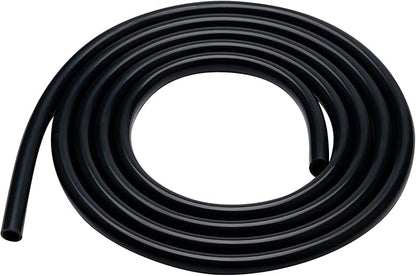 Silicone Tubing 1/4” ID × 3/8” OD - 5FT Black Flexible Food Grade Hose Soft Pure Silicon Tube for Home Brewing Wine Making Hydroponic Pond Pump, Temp Resistance