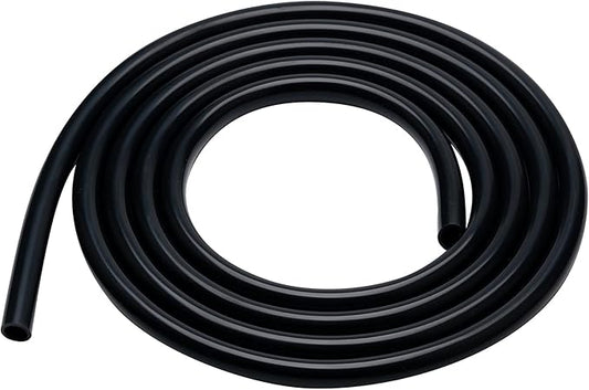 Silicone Tubing 1/4” ID × 3/8” OD - 5FT Black Flexible Food Grade Hose Soft Pure Silicon Tube for Home Brewing Wine Making Hydroponic Pond Pump, Temp Resistance