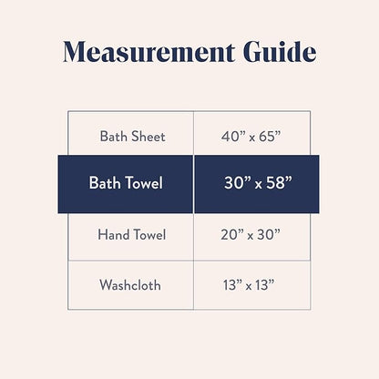 Brooklinen Super-Plush Turkish Cotton Bath Towel Set - Includes 4 Bath Towels Cotton, 820 GSM, Highly Absorbent, Machine Washable, Perfect for Home & Bathroom (White)