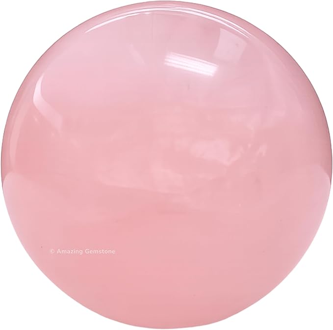 Amazing Gemstone Rose Quartz Crystal Ball with Stand - 2 Inches Crystal Sphere Meditation Balls for Witchcraft and Decorative Balls