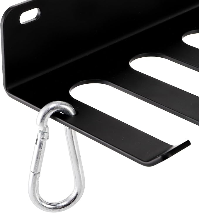 Tebery 9 Hook Home Gym Storage Rack Wall Mount, Fitness Equipment Organizer, Metal Gym Accessory Hanger for Exercise Bands, Jump Ropes, Barbells, Lifting Belts