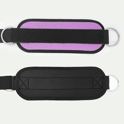 Fitness Ankle Straps for Cable Machines, 2 Pack Comfortable Adjustable Padded Ankle Wrist Cuffs, Kickback Glute Workouts for Men Women, D-Ring Leg Straps with Neoprene Padding