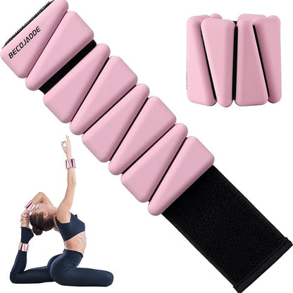 Ankle Weights Set of 2 (1 lb/2 lb/3 lb Each) Adjustable Wrist Weights for Women Men Wearable Arm Leg Weight for Pilates, Running, Walking, Workout, Yoga