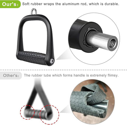 BeneLabel D Handle Cable Attachment, Cable Attachments for Gym, Non-Slip and Comfortable Grip, Solid Aluminum Alloy Handle, Suitable for Home and Gym