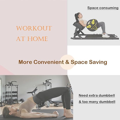 2025 New Hip Thrust and Kneeling Squat Set, Leg Extension Portable Exercise Equipment for Glute Training, Home and Small Apartment Gym Workout, Workout Anywhere 90lbs
