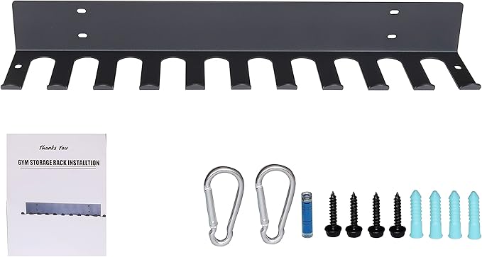 Home Gym Storage Rack, Extra Long 23‘Barbell Rack Weight Room Organizer 11 Prong Gym Equipment Storage Rack for Gym Accessories Like Fitness Bands,Resistance Bands,Straps,Foam Rollers,Barbell