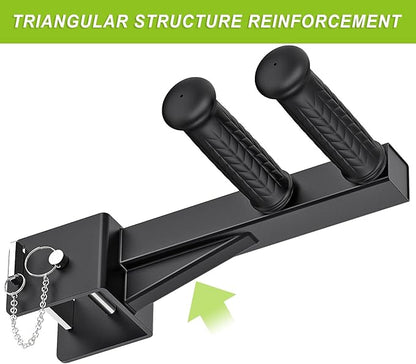 Dip Bar Attachment for Power Rack, Non-Slip Wide & Narrow Grip Handles, 500 lbs Capacity, Squat Rack Attachment for Dips, Inverted Rows, Push-Ups