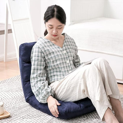 FLOGUOR Indoor 5-Position Adjustable Floor Chair with Back Support Folding Padded Gaming Sofa Chair, Lounge Chair for Adults Video Gaming, Perfect for Meditation, Reading QL050-NA