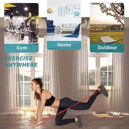 Resistance Bands Set - 5 Adjustable Exercise Bands, Handles, Door Anchor and Carry Bag | Pull Up Assistance Bands, Workout Bands Resistance, Large Rubber Bands Heavy Duty & Bands for Working Out