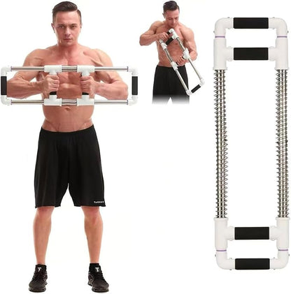 Push Down Bar Machine - Chest Expander at Home Workout Equipment, Arm Exerciser - Portable Spring Resistance Exercise Gym Kit for Home, Travel or Outdoors