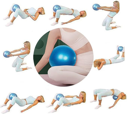 Small Exercise Ball Anti-Burst Non-Slip Stability 9 Inch with Inflatable Straw Mini Pilates Balls Ideal for Yoga Exercise Pilates Physical Therapy Stretching Core Fitness