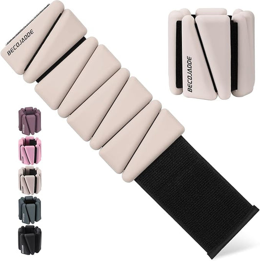 Ankle Weights Set of 2 (1 lb/2 lb/3 lb Each) Adjustable Wrist Weights for Women Men Wearable Arm Leg Weight for Pilates, Running, Walking, Workout, Yoga
