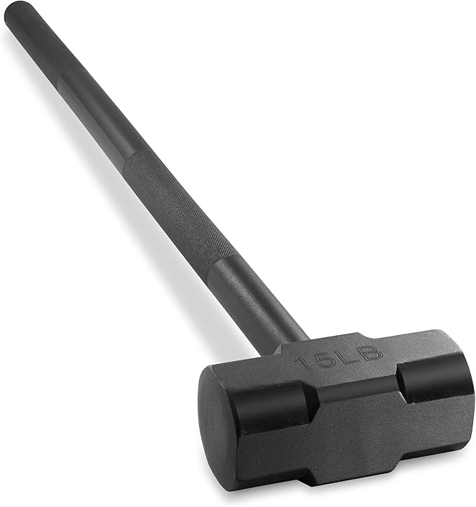 Philosophy Gym Fitness Hammer, 15 LB - Steel Hammer for Strength Training