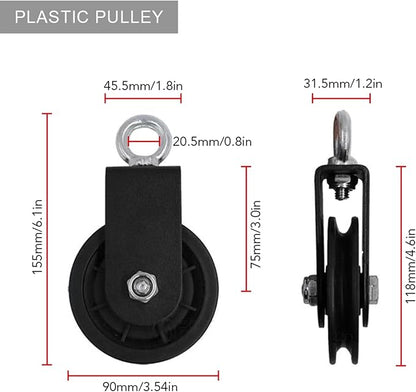 ZJchao Pulley System Gym, Fitness Pulley Cable System Cable Pulley System Gym Pulley System for Home Gym Cable Pulley System Home Gym for Gym Equipment, Ladder Lift, DIY Home Projects