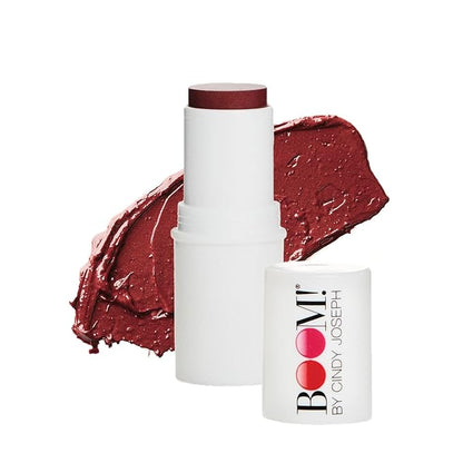 Boomstick Color ™ All-in-One Cream Blush for Cheeks, Eyes & Lips, Long Wearing, Blendable Makeup Blush Stick for Mature Skin, Cruelty Free Lip Cheek Tint with Skincare Benefits, Cindy Joseph Berry