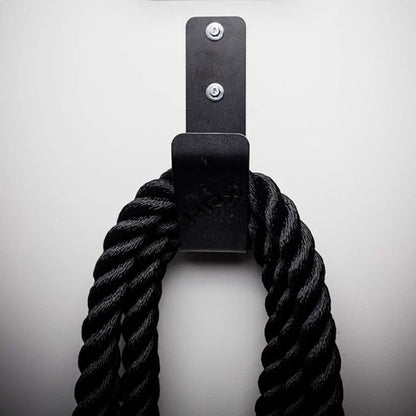 PRx Performance Exercise Rope Storage Hook, USA MADE Wall Mounted Battle Rope Holder, Home or Commercial Gym Accessory, Heavy Duty Steel, Black Powder Coated