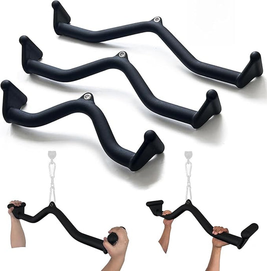 Lat Pull Down Bar T bar Row Attachment, V Bar Tricep Lat Pulldown Attachments, Back Strength Training Bar for Home Gym Exercise Cable Machine Attachments