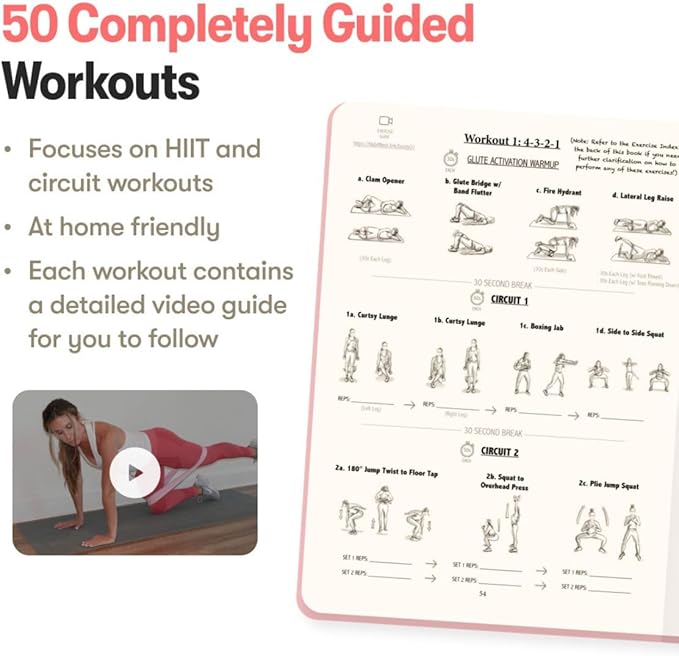 Badass Body Goals: Booty Shaping & Resistance Training Fitness Journal - 10-Week Circuit & Personal Resistance Training Program & Fitness Planner by Jennifer Cohen & Habit Nest