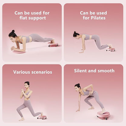 Wheeled sliders for working out smoother exercise sliders multicoloured exercise pads for floor Fitness pilates feet exercise Includes 4 universal wheels You can put both feet on it