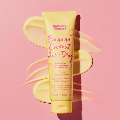 Curl Type 2 Styling Duo, Banana Coconut Air-Dry Cream (5Fl. Oz) & Curl Jelly Scrunching Jelly (6.7Fl. Oz), Hydrate and Define Wavy Hair