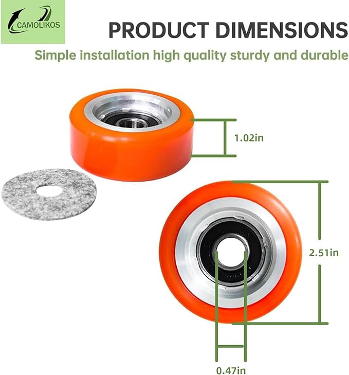 70298701 70298701P 70052601P Dryer Support Roller Bearing 6PCS 70298701 70568201 For Speedqueen Alliance Huebsch IPSO
