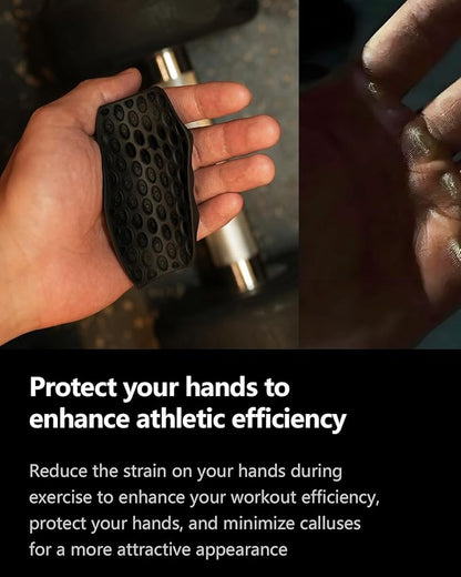 Workout Grips,Rubber Fingerless Gym Gloves, Pull Up Grips for Men Women Crosstraining Palm Grips Hand Protection，Suitable for Gym & Home Workouts, Improves Grip Strength